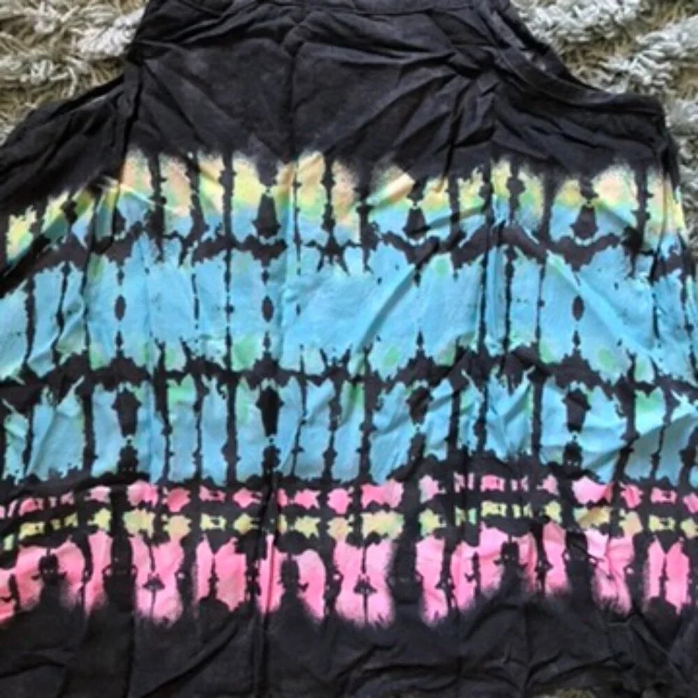 Justice Girls Tie Dye Tank Top Size 14 Crochet Front Boho